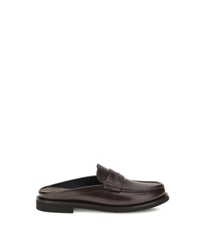 Brunello Cucinelli Brown Calf Leather Bos Taurus Slip-On Loafers
