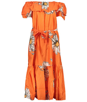Desigual Orange Cotton Dress