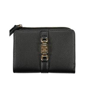 Tommy Hilfiger Sleek Black Zip Wallet with Coin Purse