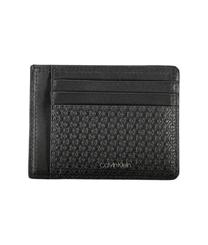 Calvin Klein Sleek Black Leather Coin Purse with Card Holder