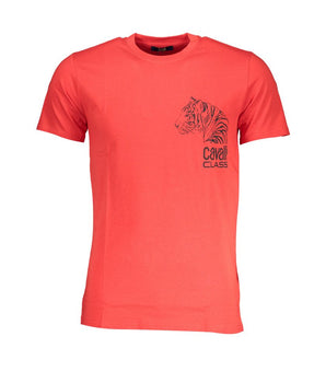 Cavalli Class Red Cotton T-Shirt