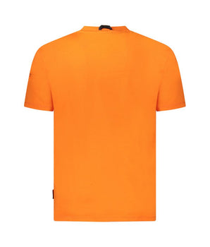Napapijri Orange Cotton Men T-Shirt