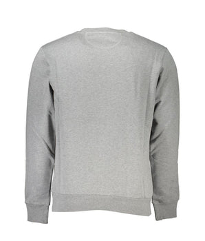 La Martina Gray Cotton Men Sweatshirt