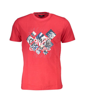 Cavalli Class Red Cotton Men T-Shirt