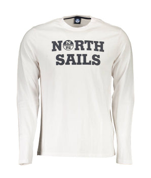 North Sails White Cotton Men T-Shirt