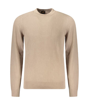 Hugo Boss Beige Cotton Men Sweater