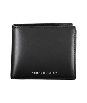 Tommy Hilfiger Sleek Black Leather Wallet for the Modern Man