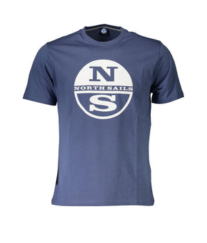 North Sails Blue Cotton Men T-Shirt