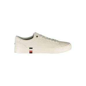 Tommy Hilfiger Men's White Leather Sneakers