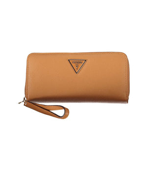 Guess Jeans Chic Brown Polyethylene Wallet with Coin Purse