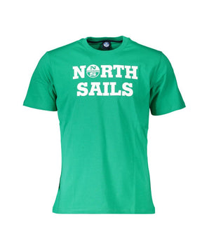 North Sails Green Cotton Men T-Shirt
