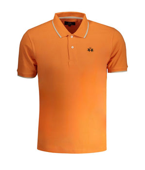 La Martina Orange Cotton Polo Shirt