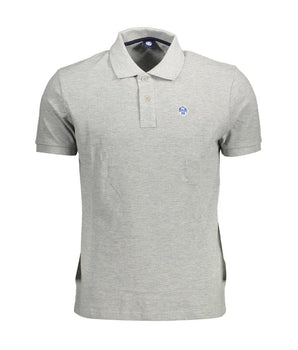 North Sails Brown Cotton Men Polo Shirt