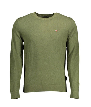Napapijri Green Cotton Men Sweater