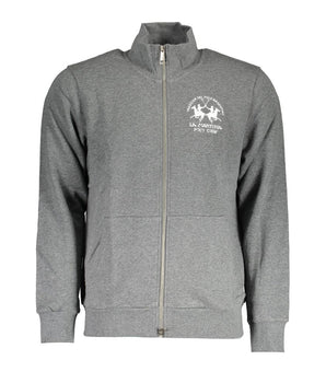 La Martina Gray Cotton Men Sweater