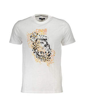Cavalli Class White Cotton T-Shirt