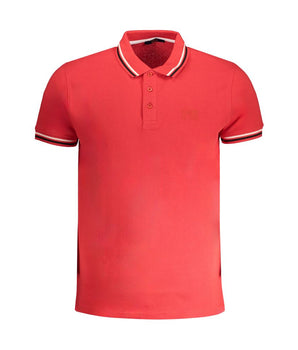 Cavalli Class Red Cotton Polo Shirt