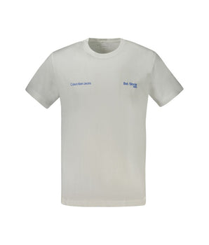 Calvin Klein White Cotton Men T-Shirt