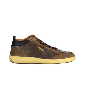 Blauer Brown Leather Men's Sneakers