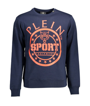 Plein Sport Blue Cotton Men Sweater