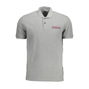 Napapijri Brown Cotton Men Polo Shirt
