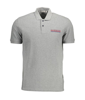 Napapijri Brown Cotton Men Polo Shirt