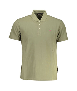 Napapijri Green Cotton Men Polo Shirt