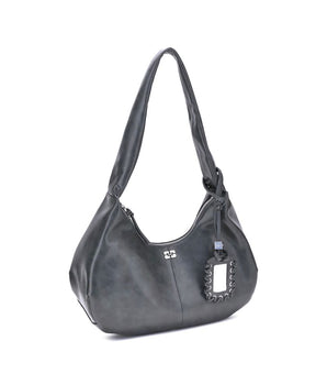 Ganni Black Lyocell Shoulder Bag