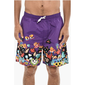 Dsquared² Printed PIXEL Swim Shorts