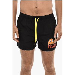 Dsquared² Printed PACMAN Swimshorts With Dawstrings
