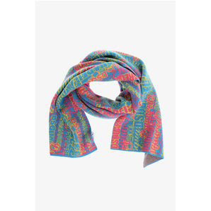 Dsquared² Jacquard Wool Scarf with All-Over Logo