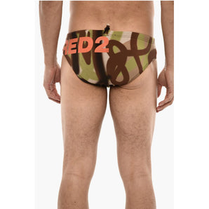 Dsquared² Camo Motif Swimsuit Slip
