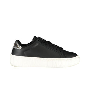 Tommy Hilfiger Black Leather Women Sneaker