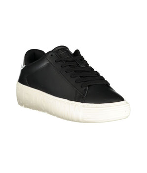 Tommy Hilfiger Black Leather Women Sneaker