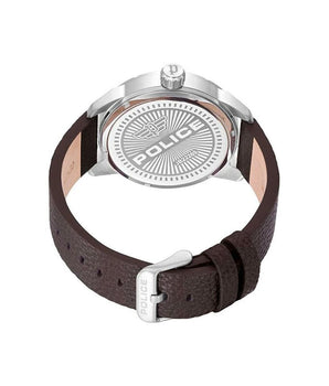 Police Brown Leather Dress Watch