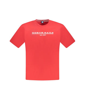 North Sails Red Cotton Men's T-Shirt