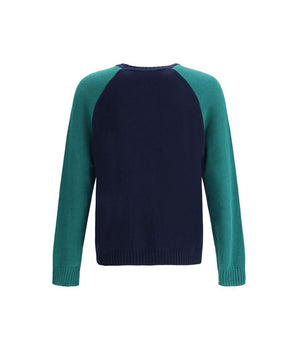 Valentino Blue Fleece Wool Sweatshirt