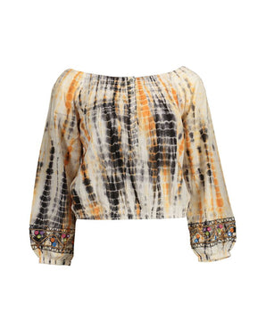 Desigual Beige Cotton Women T-Shirt