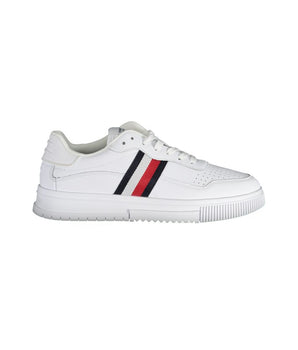 Tommy Hilfiger Men's White Leather Sneakers