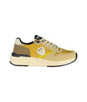 Blauer Beige Polyester Sneaker