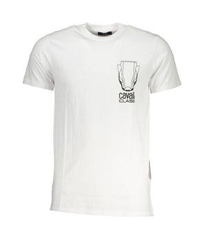 Cavalli Class White Cotton T-Shirt
