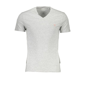 Guess Jeans Camiseta Gris Algodón Hombre