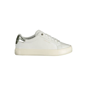 Zapatilla Calvin Klein de cuero blanco para mujer
