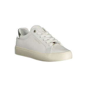 Zapatilla Calvin Klein de cuero blanco para mujer