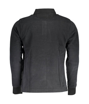 La Martina Black Cotton Men Polo Shirt