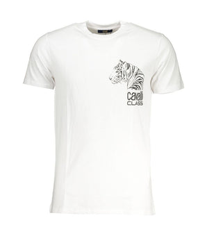 Cavalli Class White Cotton T-Shirt