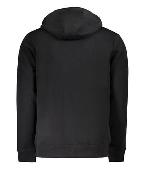 Norway 1963 Black Cotton Men Sweater with Hood and Zip Pockets