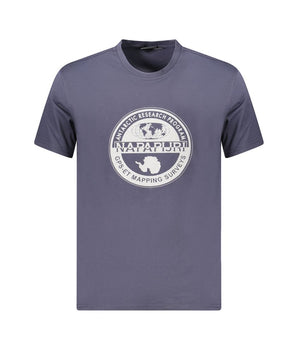 Napapijri Blue Cotton Men T-Shirt