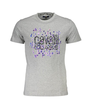 Cavalli Class Brown Cotton Men T-Shirt