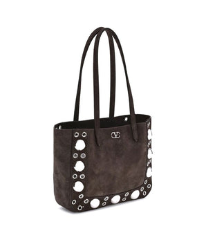 Valentino Garavani Brown Calf Leather Bos Taurus Shoulder Bag